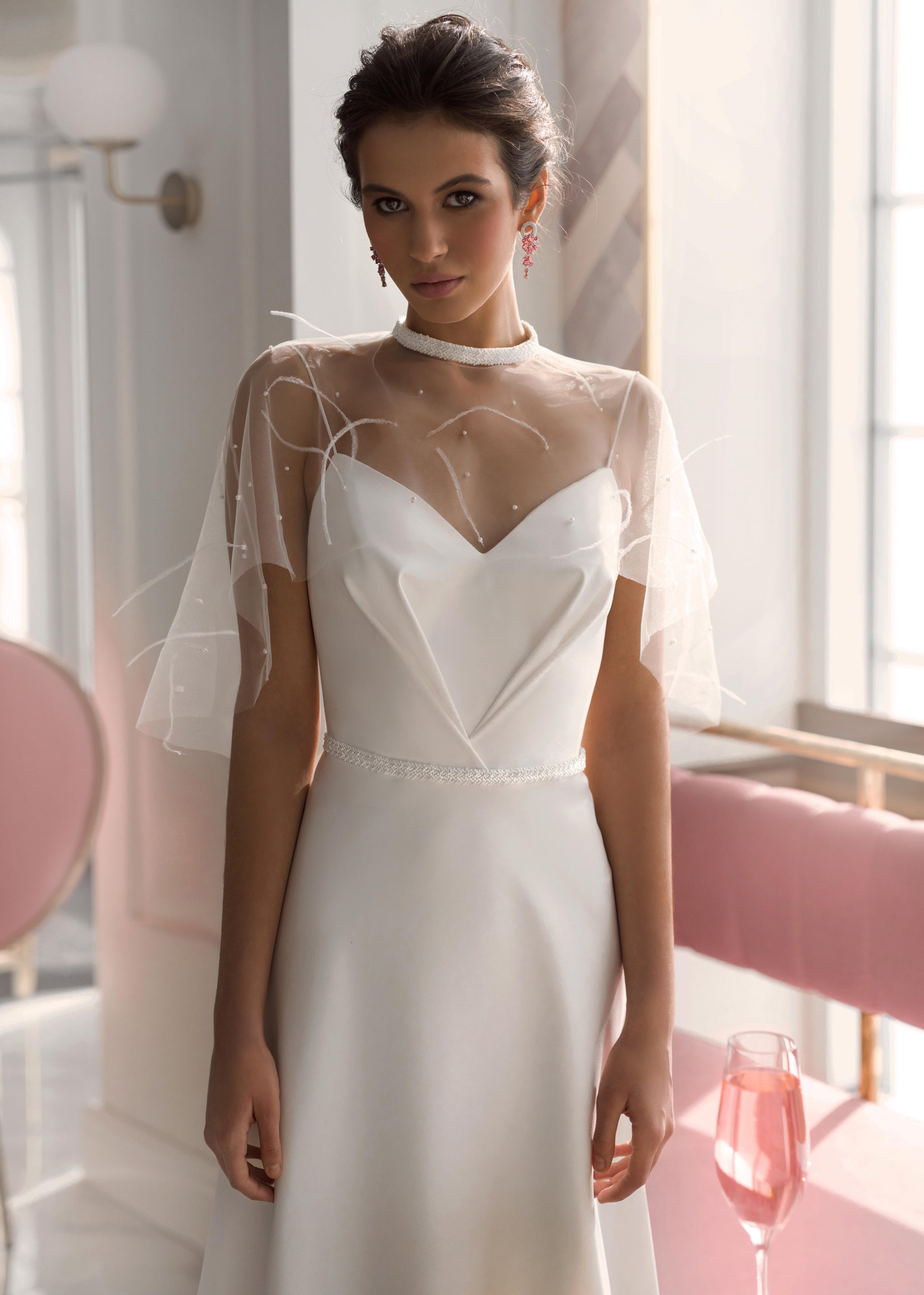 Bridal cape. Wedding accessories online.